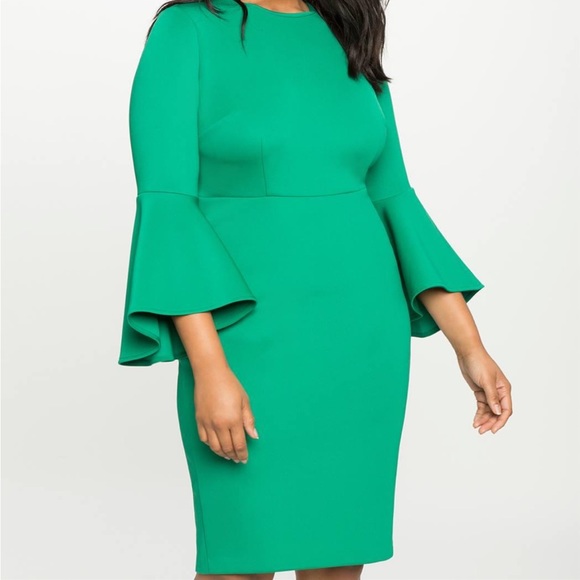 Eloquii Dresses Eloquii Flare Sleeve Scuba Dress Poshmark